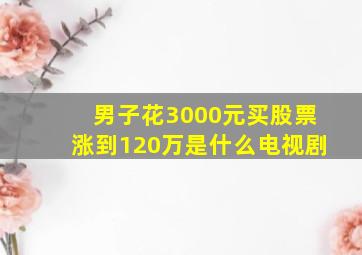 男子花3000元买股票涨到120万是什么电视剧