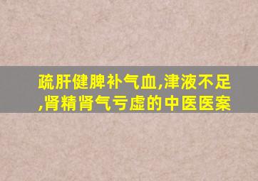 疏肝健脾补气血,津液不足,肾精肾气亏虚的中医医案