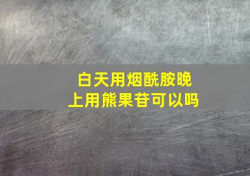 白天用烟酰胺晚上用熊果苷可以吗