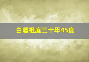 白酒祖庭三十年45度