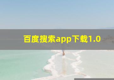 百度搜索app下载1.0