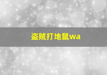 盗贼打地鼠wa