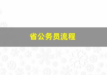 省公务员流程