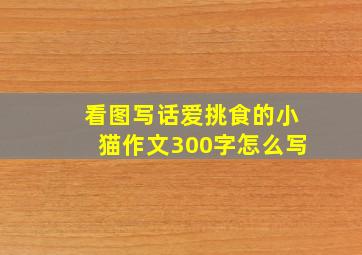 看图写话爱挑食的小猫作文300字怎么写