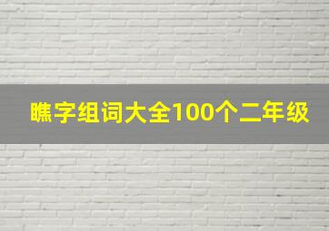 瞧字组词大全100个二年级