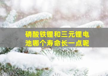 磷酸铁锂和三元锂电池哪个寿命长一点呢