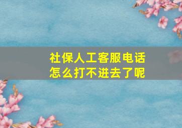 社保人工客服电话怎么打不进去了呢