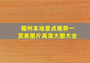 福州本地景点推荐一览表图片高清大图大全