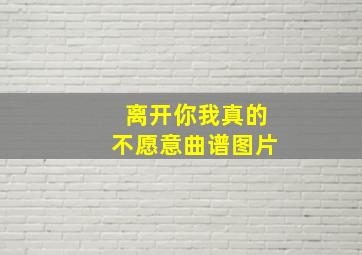 离开你我真的不愿意曲谱图片