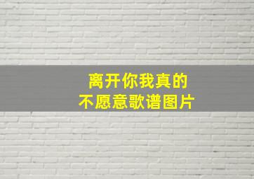 离开你我真的不愿意歌谱图片