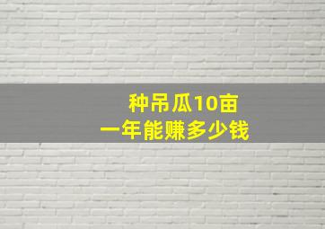 种吊瓜10亩一年能赚多少钱