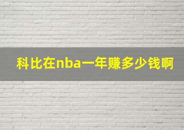 科比在nba一年赚多少钱啊