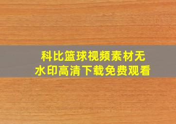 科比篮球视频素材无水印高清下载免费观看