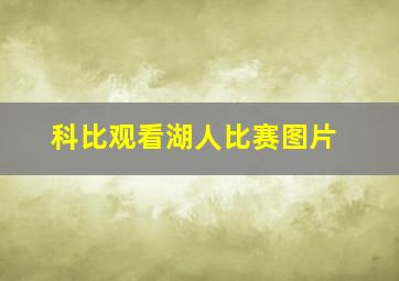 科比观看湖人比赛图片