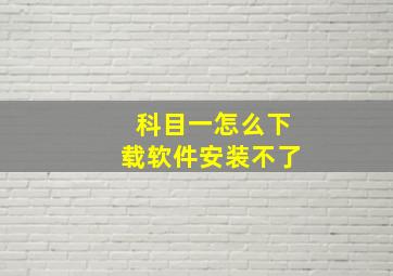 科目一怎么下载软件安装不了