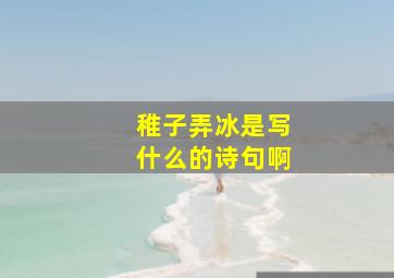 稚子弄冰是写什么的诗句啊