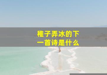 稚子弄冰的下一首诗是什么