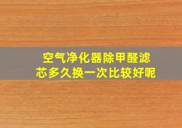 空气净化器除甲醛滤芯多久换一次比较好呢