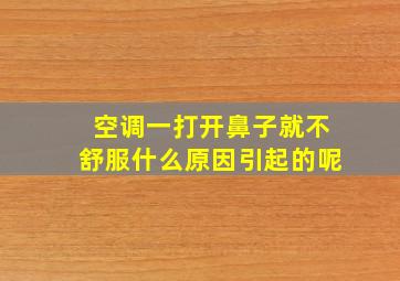 空调一打开鼻子就不舒服什么原因引起的呢