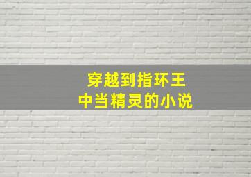 穿越到指环王中当精灵的小说