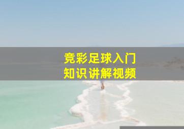 竞彩足球入门知识讲解视频