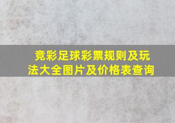 竞彩足球彩票规则及玩法大全图片及价格表查询