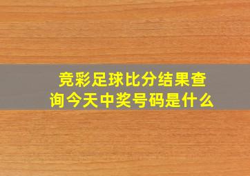 竞彩足球比分结果查询今天中奖号码是什么