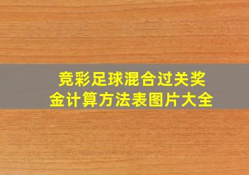 竞彩足球混合过关奖金计算方法表图片大全