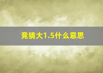 竞猜大1.5什么意思