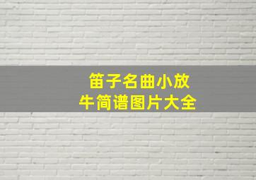 笛子名曲小放牛简谱图片大全