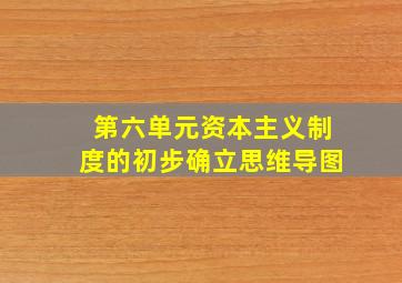 第六单元资本主义制度的初步确立思维导图