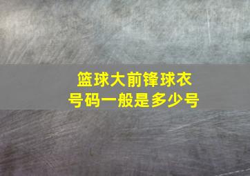 篮球大前锋球衣号码一般是多少号