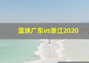 篮球广东vs浙江2020