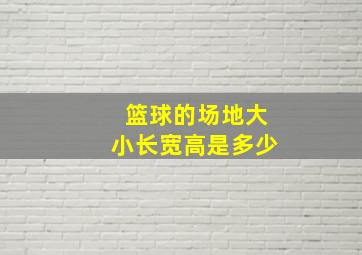 篮球的场地大小长宽高是多少