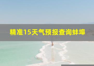 精准15天气预报查询蚌埠