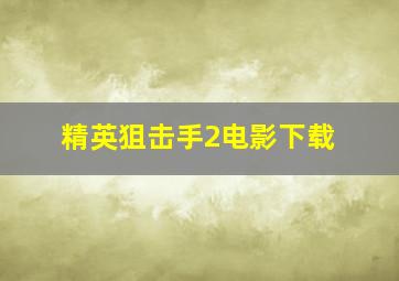 精英狙击手2电影下载