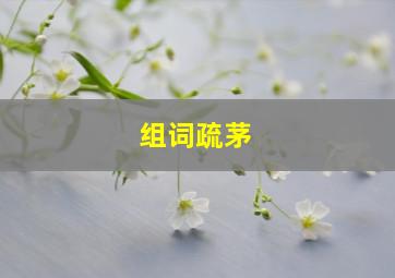 组词疏茅