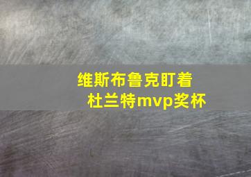 维斯布鲁克盯着杜兰特mvp奖杯