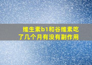 维生素b1和谷维素吃了几个月有没有副作用