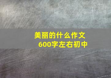 美丽的什么作文600字左右初中