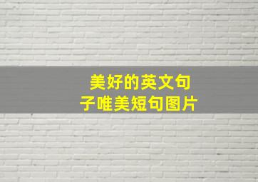 美好的英文句子唯美短句图片