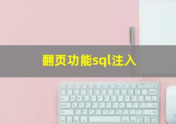 翻页功能sql注入