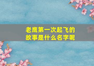 老鹰第一次起飞的故事是什么名字呢