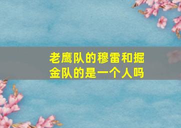 老鹰队的穆雷和掘金队的是一个人吗