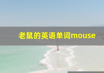 老鼠的英语单词mouse