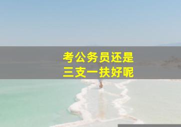 考公务员还是三支一扶好呢