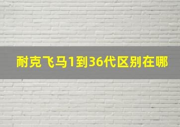 耐克飞马1到36代区别在哪