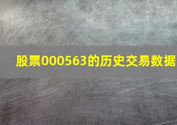 股票000563的历史交易数据