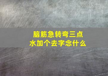 脑筋急转弯三点水加个去字念什么