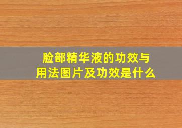 脸部精华液的功效与用法图片及功效是什么